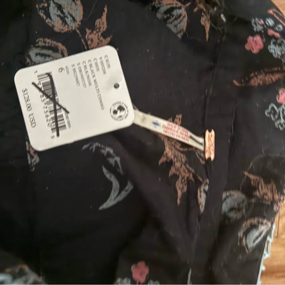 Free People Black Printed Romper NWT - Picture 2 of 3